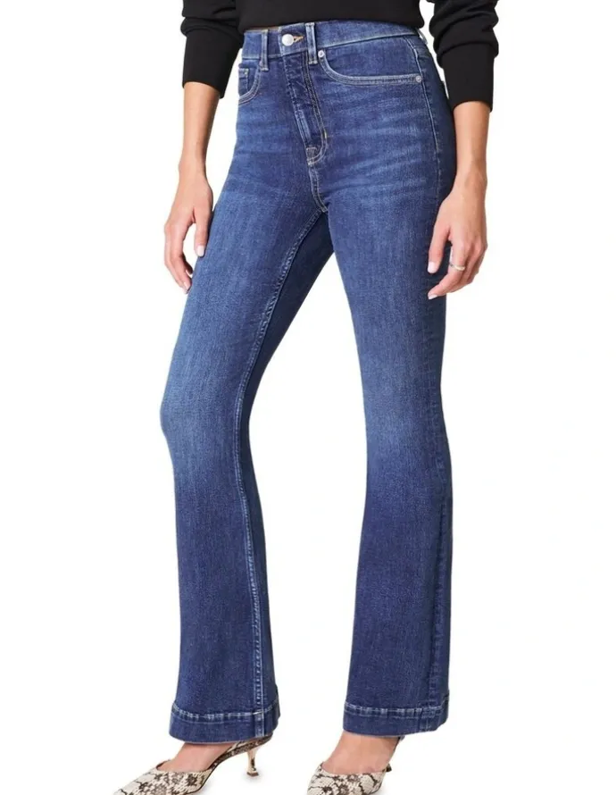 Spanx Sculpt Redefine Flare Jeans in Blue