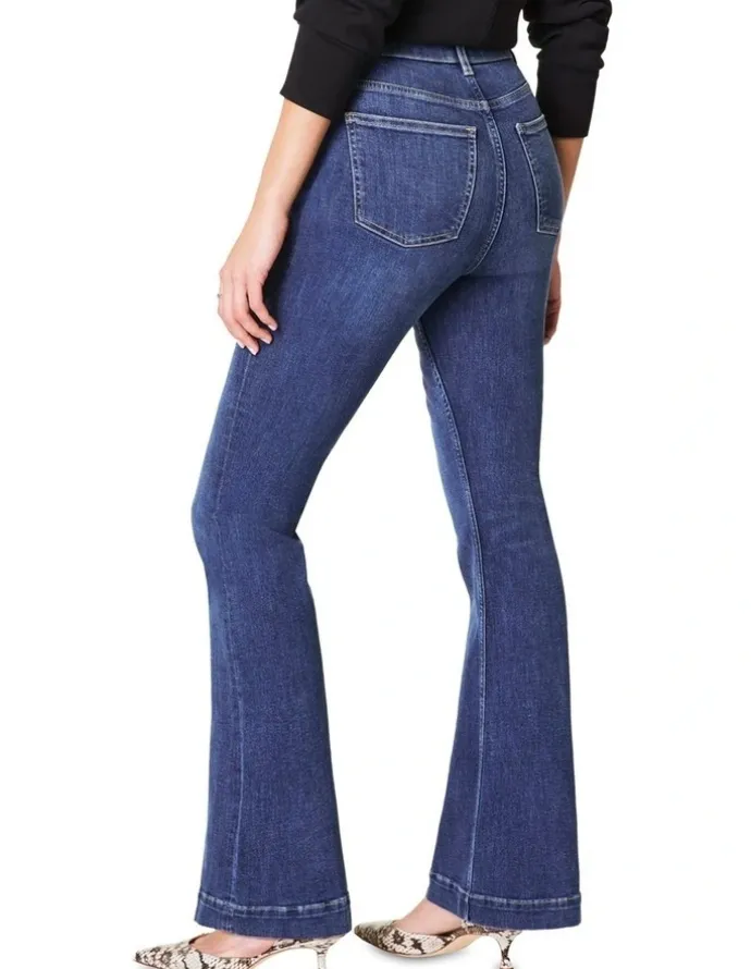 Spanx Sculpt Redefine Flare Jeans in Blue