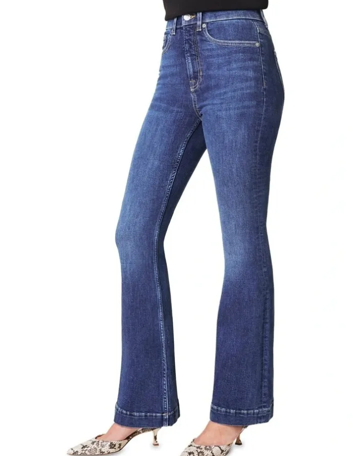 Spanx Sculpt Redefine Flare Jeans in Blue