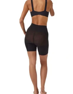 Spanx Sculpt Seamless Power Mid-Thigh Short In Black