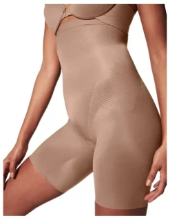 Spanx Shape™ Invisible High-waisted Mid-thigh Short in Beige