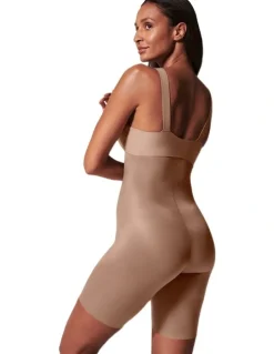 Spanx Shape™ Invisible High-waisted Mid-thigh Short in Beige