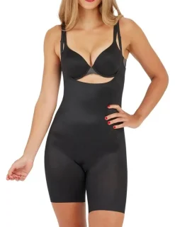 Spanx Shape Invisible Open-Bust Mid-Thigh Bodysuit