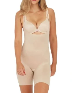 Spanx Shape Invisible Open-Bust Mid-Thigh Bodysuit
