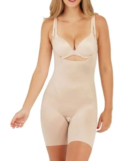 Spanx Shape Invisible Open-Bust Mid-Thigh Bodysuit