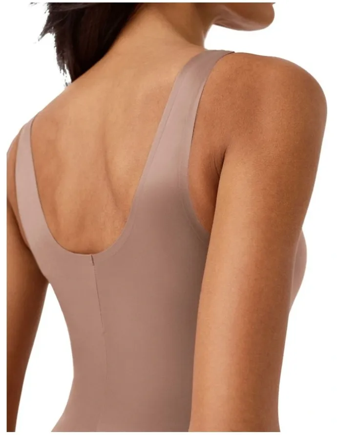 Spanx Shape Invisible Tank Brief Bodysuit in Beige