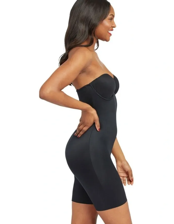 Spanx ShapeSuit Your Fancy Strapless Cupped Mid-Thigh Bodysuit