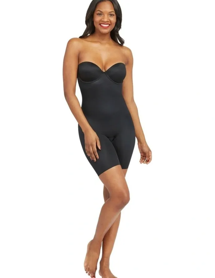 Spanx ShapeSuit Your Fancy Strapless Cupped Mid-Thigh Bodysuit