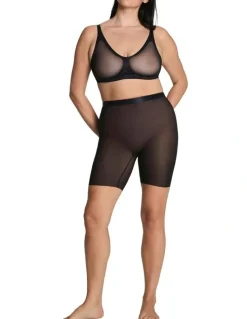 Spanx Supersmooth Sheer Sense Mid Thigh Short in Black