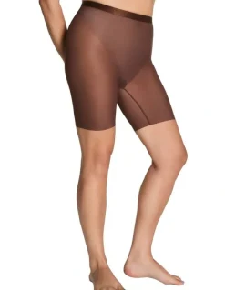 Spanx Supersmooth Sheersense Mid-Thigh Shorts in Brown