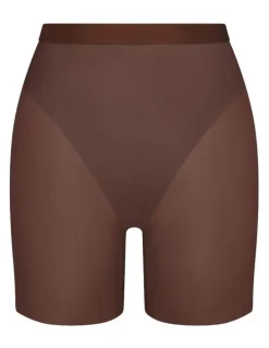 Spanx Supersmooth Sheersense Mid-Thigh Shorts in Brown