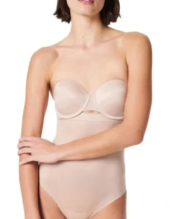 Spanx Thinstincts High-Waisted Thong 2.0 in Beige