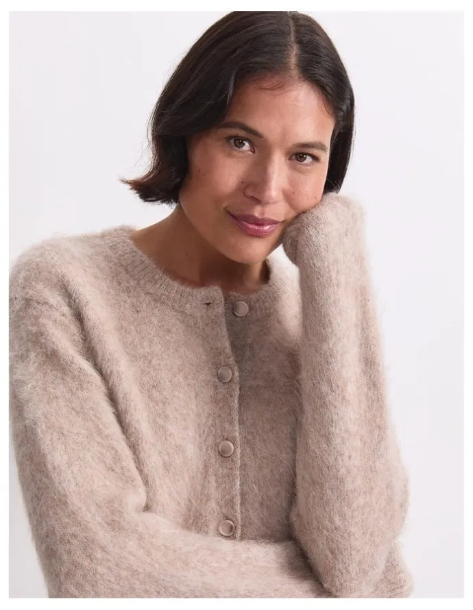Sportscraft Alpaca Blend Cropped Cardigan