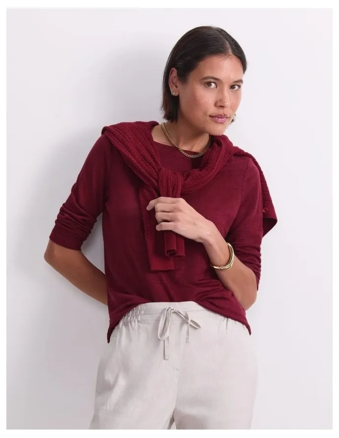 Sportscraft Cecile Linen Top
