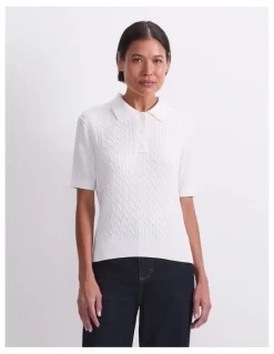 Sportscraft Chiffon Cotton Cable Polo