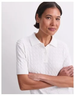 Sportscraft Chiffon Cotton Cable Polo