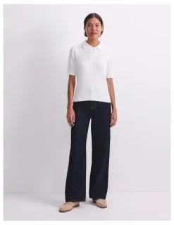 Sportscraft Chiffon Cotton Cable Polo