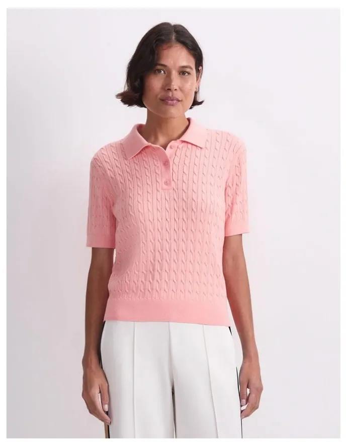 Sportscraft Chiffon Cotton Cable Polo