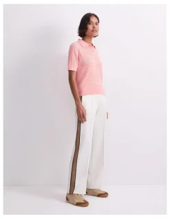Sportscraft Chiffon Cotton Cable Polo