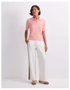 Sportscraft Chiffon Cotton Cable Polo
