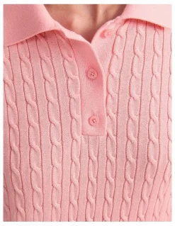 Sportscraft Chiffon Cotton Cable Polo