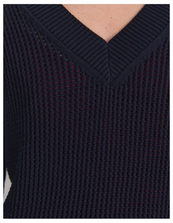 Sportscraft Cotton Crochet V-Neck Knit