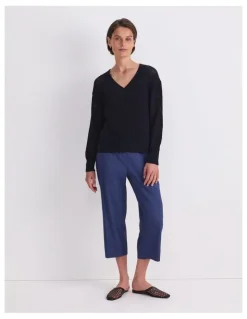 Sportscraft Cotton Crochet V-Neck Knit