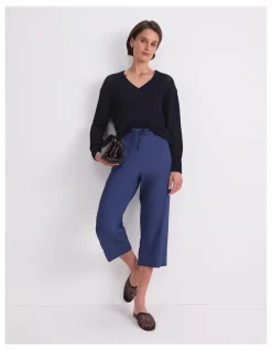 Sportscraft Cotton Crochet V-Neck Knit