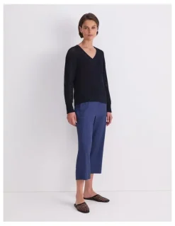 Sportscraft Cotton Crochet V-Neck Knit