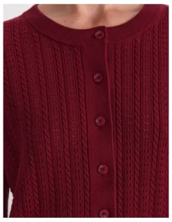 Sportscraft Elka Cable Pointelle Cardigan
