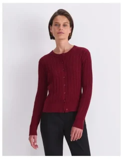 Sportscraft Elka Cable Pointelle Cardigan