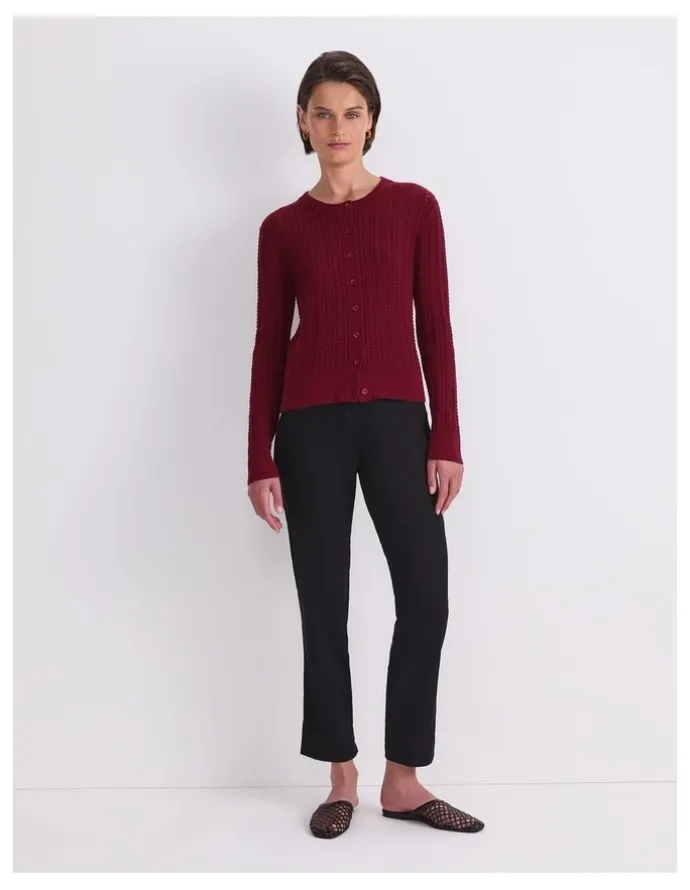 Sportscraft Elka Cable Pointelle Cardigan