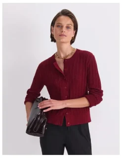 Sportscraft Elka Cable Pointelle Cardigan