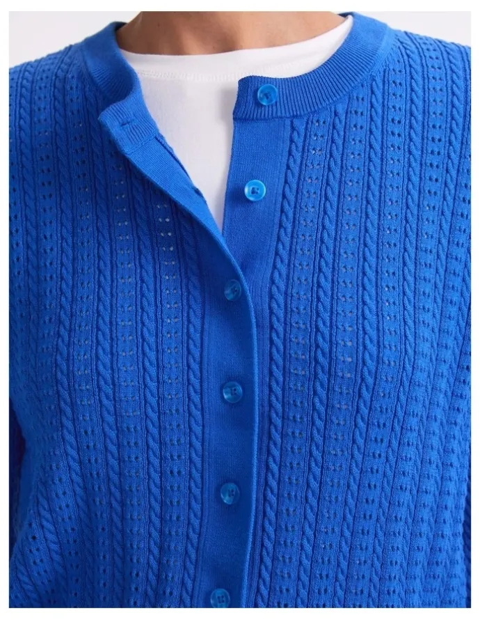 Sportscraft Elka Cable Pointelle Cardigan