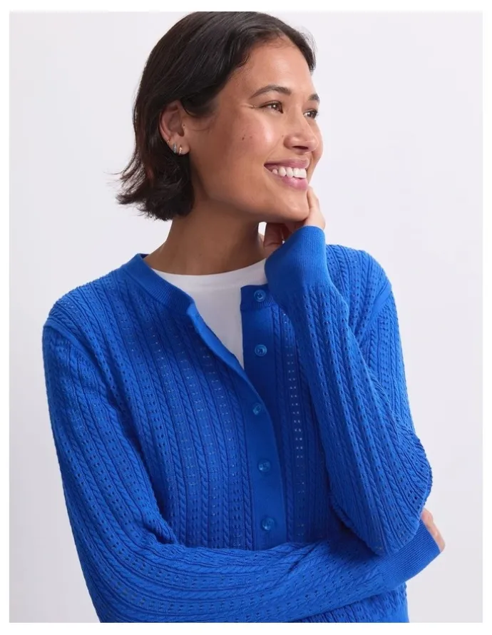 Sportscraft Elka Cable Pointelle Cardigan