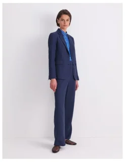 Sportscraft Freya Short Linen Blazer in Navy