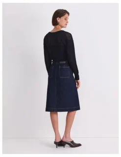 Sportscraft Peyton Denim Midi Skirt