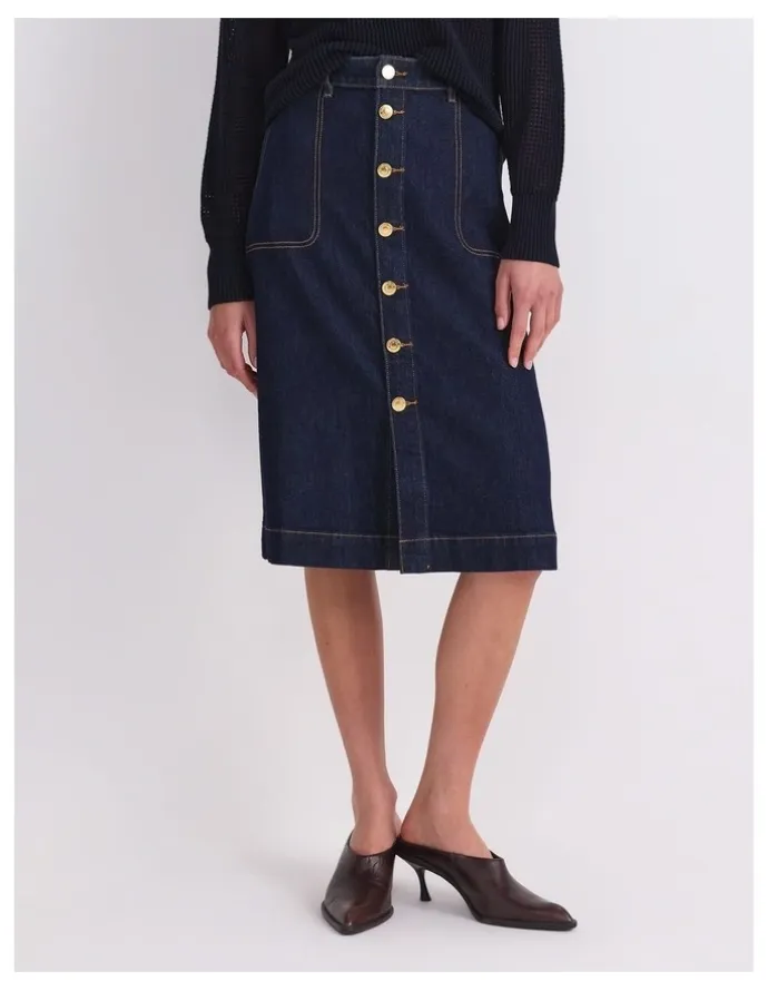 Sportscraft Peyton Denim Midi Skirt