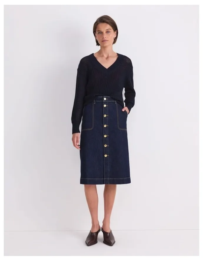 Sportscraft Peyton Denim Midi Skirt