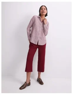 Sportscraft Rosa Crop Linen Pant