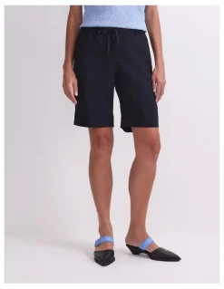 Sportscraft Rosa Linen Short in Classic Navy