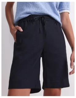 Sportscraft Rosa Linen Short in Classic Navy