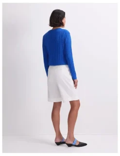 Sportscraft Rosa Linen Short in White