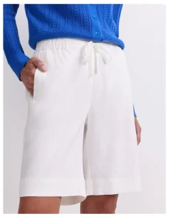 Sportscraft Rosa Linen Short in White