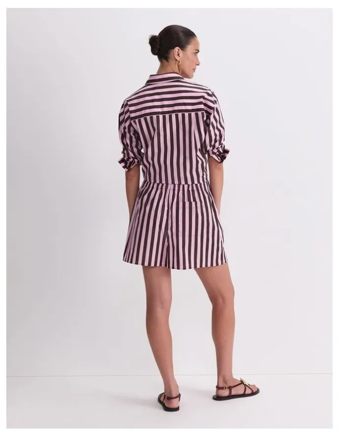 Sportscraft Tara Stripe Cotton Short in Pink