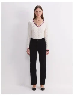 Sportscraft Cleo Straight Cord Jean in Black