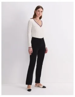 Sportscraft Cleo Straight Cord Jean in Black