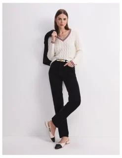 Sportscraft Cleo Straight Cord Jean in Black