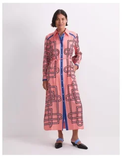 Sportscraft Rhodes Long Sleeve Shirt Dress