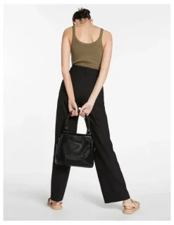 Status Anxiety Last Mountains Double Handle Satchel Bag in Black